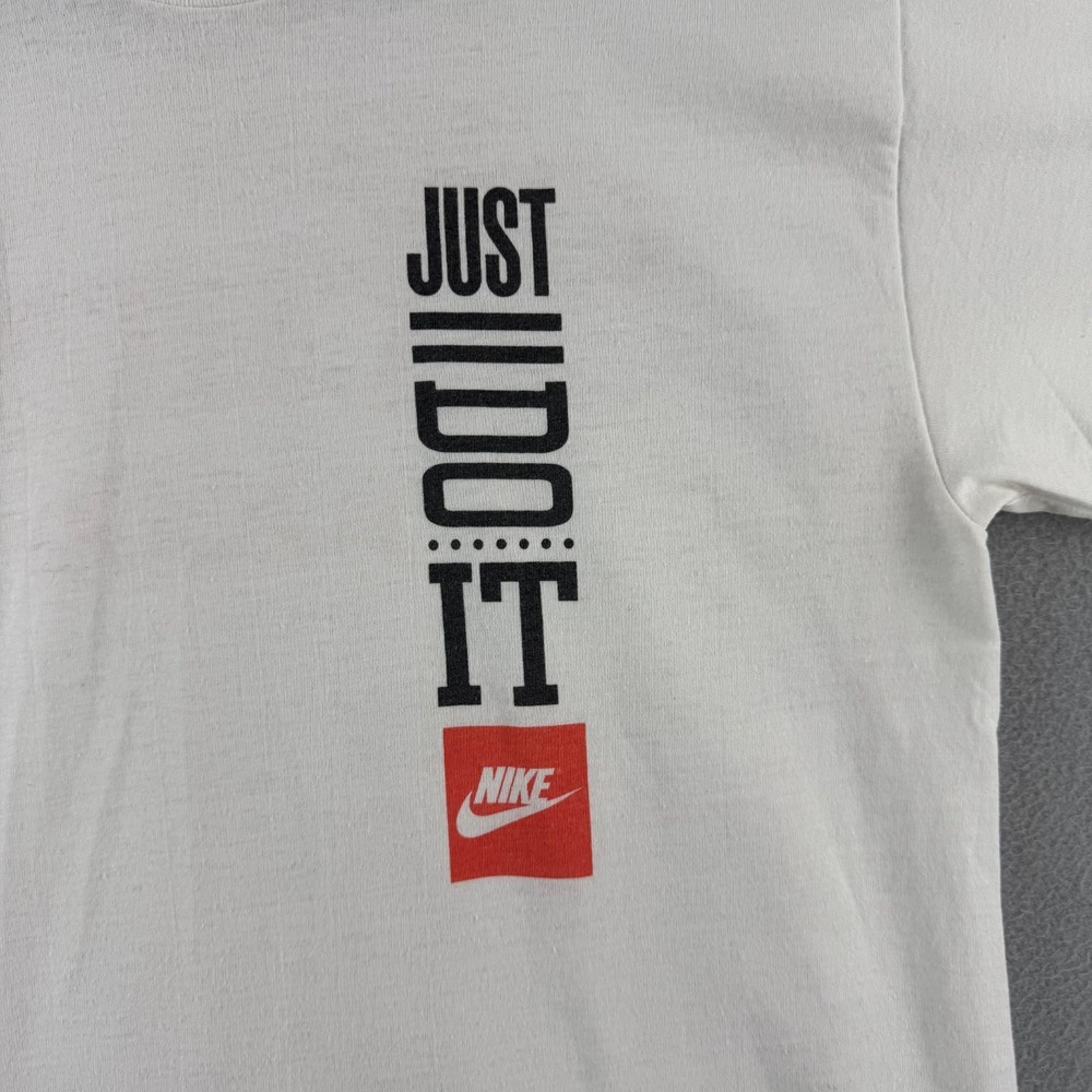 Vintage Nike T Shirt Mens XL White Single Stitch 90s Double Made in USA - Picture 2 of 15